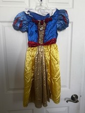 Snow White Costume Dress Gown Size Small 4-5-6x From Disney Label For Dress Up