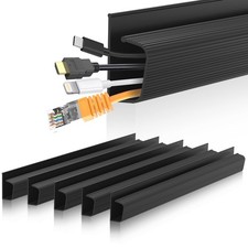 Cable Management J Channel Under Desk - Easy Installation Black