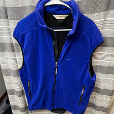 Vintage EMS Eastern Mountain Sports Men’s L Blue Polartec Fleece Vest USA Made