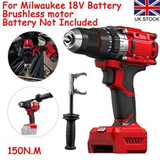 150N.m Chuck Brushless Combi Hammer Electric Drill for Milwaukee 18V Battery New