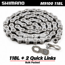 Shimano CN-M9100 Chain 12 Speed 118L MTB XTR M9100 w/ 2 Quick Links-Bulk