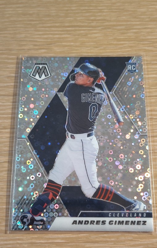 2021 Panini Mosaic - Rookie Andres Gimenez #277 Quick Pitch Silver Mosaic Prizm