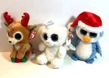 Ty Beanie Boos Lot of 3 Holiday Fairbanks Halo Alpine With Tags