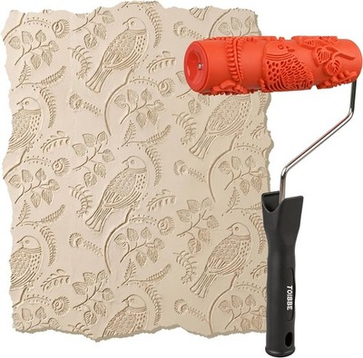 7'' Texture Paint Roller for Wall, Rubber Pattern Paint Roller, Drywall Textured