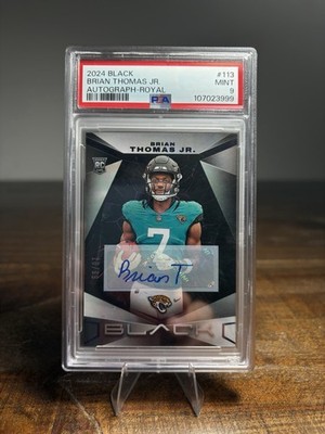 2024 Panini Black Brian Thomas Jr. RC Auto Royal #113 /99 PSA 9 Jaguars