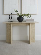 Bloc Stone Effect Console Table Hallway Entryway Furniture Modern UK