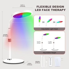 7 Color Light Lamp, 7 Color 100LEDs Light Lamp with Base Timer, LED Light Device