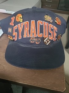 Vintage Syracuse Orange Starter Arch Snapback Hat block letters and 9 SU pins
