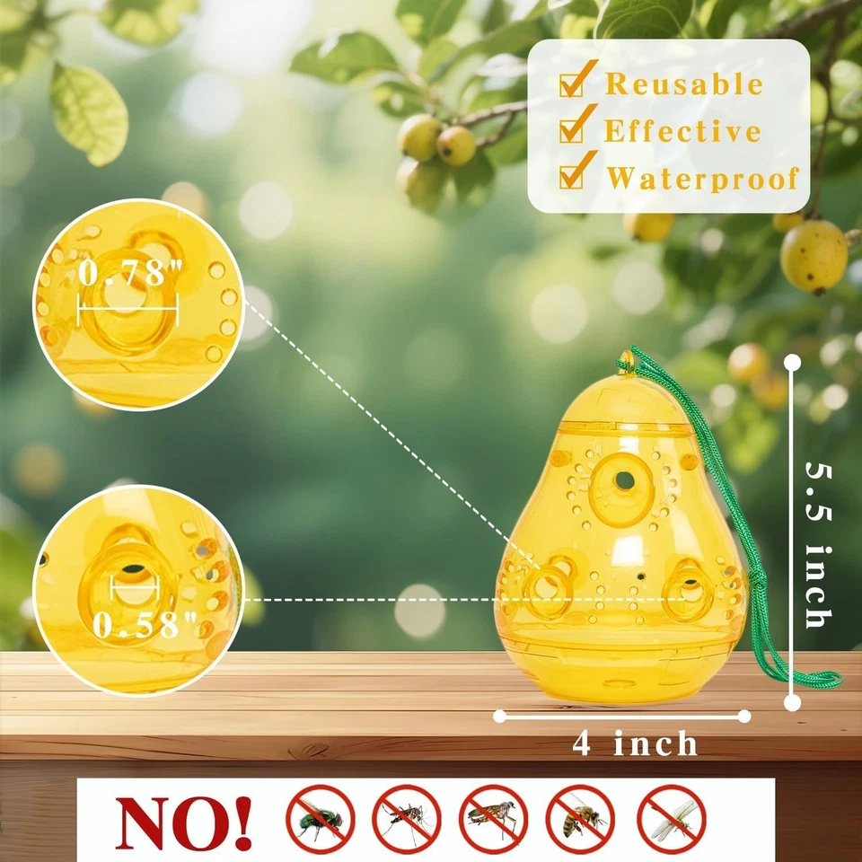 Insektenfalle Wespenfallen Lebend Fallen zum Aufhängen gegen Bienen Hornissen - Bild 2 von 4