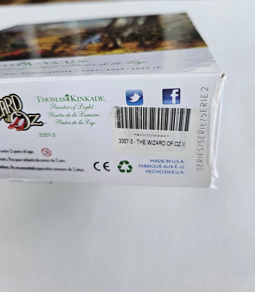 Rompecabezas Mago de Oz 75 Aniversario 1000 Piezas Thomas Kinkade Ceaco Nuevo Foto 4 de 4