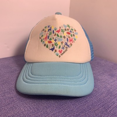 JP Doodles Blue Heart Kids Trucker Hat 49 cm