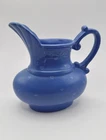 Vintage Blue Red Wing Pottery 737 Pitcher with Transparent Polka Dots