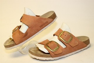 Scarpe da donna Birkenstock Arizona con fibbia grande made in Germany taglia 8 N 39 in pelle marrone chiaro