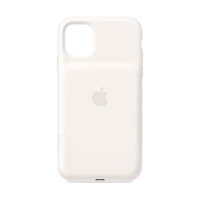 Apple iPhone 11 Smart Battery Silicone Case with Wireless Charging - White