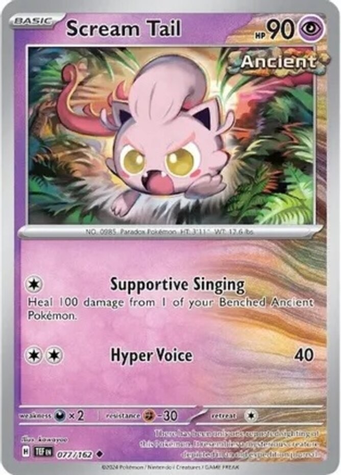 Scream Tail - 077/162 - Uncommon - Reverse Holo - Lightly Played