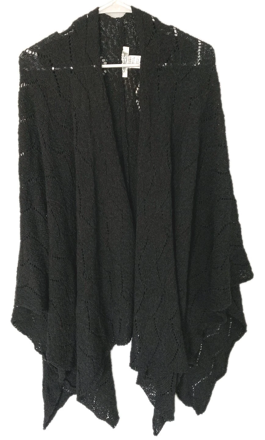 Vtg Coldwater Creek Poncho Women One Size Petal Pointelle Ruana Shawl Knit NWT
Opens in a new window
