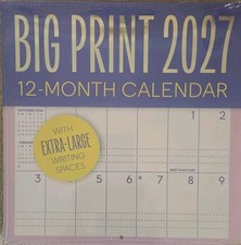 2027 Big Print Wall Large Write Calendar 12 Month Calendar Sealed New PURPLE