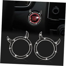 Bling Car Engine Start Button Cover Universal Push Start Stop Trim Black