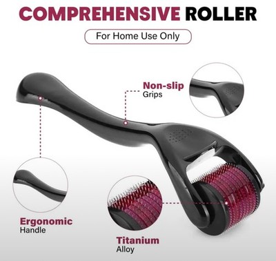 0.5mm Micro Needle Roller Dermaroller Microneedling Skin Beard Hair Growth 