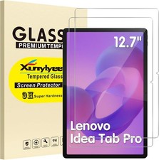 2-Pack Tempered Glass Screen Protectors for Lenovo Idea Tab Pro 12.7 Inch Anti-S
