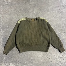 Vintage Eddie Bauer Military Jumper Sweater Size Small Green