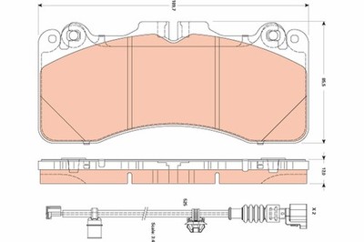 Bremsbelagsatz Scheibenbremse TRW GDB3506 für LEXUS LS 460 USF40 USF41