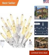 10 Ft LED Christmas String Lights - 50 Twinkle Warm White Lights Indoor/Outdoor