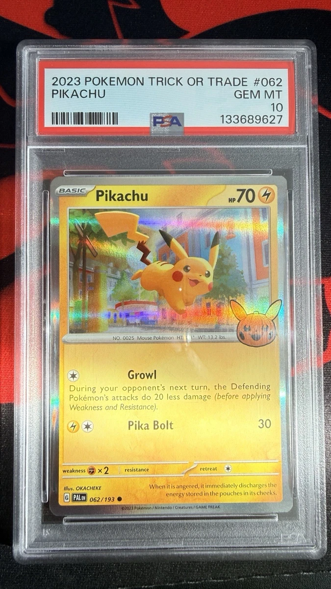 Pikachu Pokémon TCG Grade 10 Common Individual Collectible Card