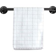 16 Inch Industrial Iron Pipe Towel Rack Holder - Heavy Duty Rustic Hand Towel...