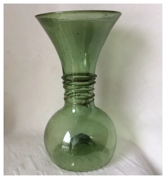 Antique Ancient Glass, Blown Glass Vessel: Drinking Cup, Vase, Medieval