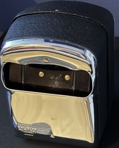 Vintage 1950’s Compact Marathon Napkins Dispenser Black & Chrome Shiny!