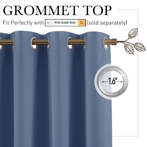 Privacy Room Divider Curtains Blackout Thermal Insulating Soundproof Partitio... - Picture 2 of 7