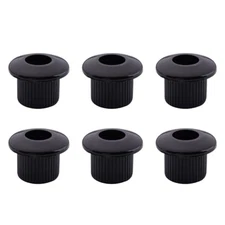 6Pcs Pro 6mm to 10mm Vintage to Modern Sized Guitar Tuner Conversion Black