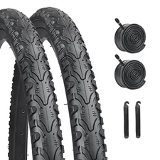 26 Inch Bike Tires Replacement Kits 2 Pack, HUIOK 26X1.75 Bike Tire Folding B...