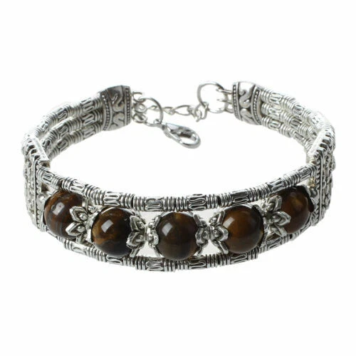 Ojo de Tigre Joyería de Moda Plata Tibetana Plástico