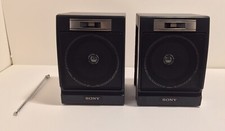 Vintage SONY CFS-W370 DETACHABLE SPEAKERS ANTENNA ----TESTED WORKS-----