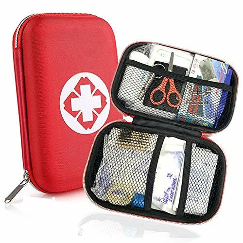 Trousse de premiers secours rouge pour soigner les blessures et coupures de la route