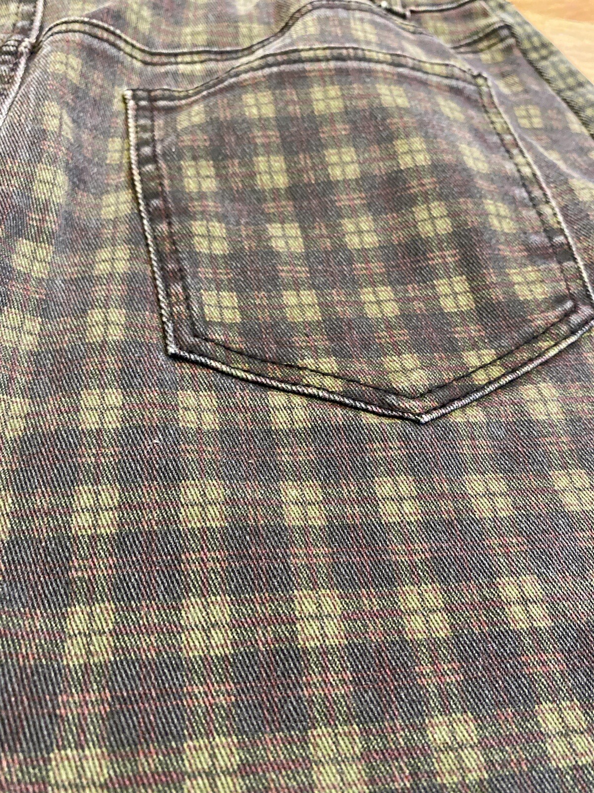 Rocks And Indigo Denim Plaid Patchwork Skirt- Siz… - image 7