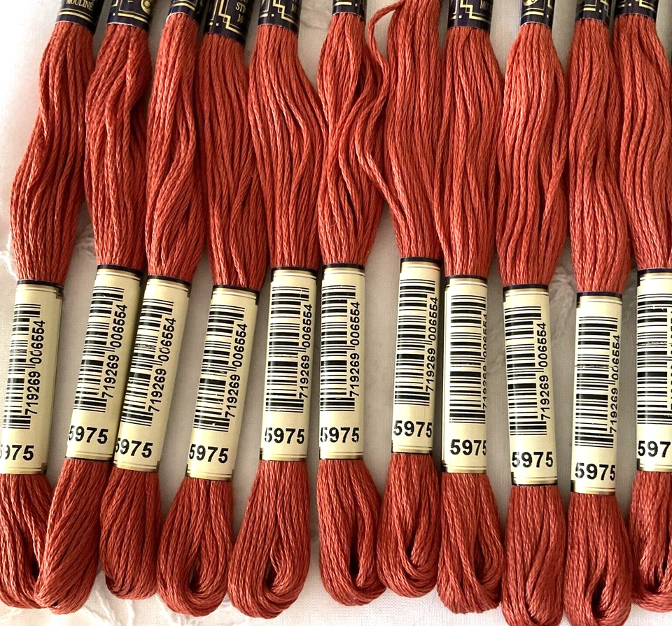 Anchor Stranded Sticktwist Mouline Cotton Floss Lot of 12 Assorted Reds #5975 - Image 2 of 3