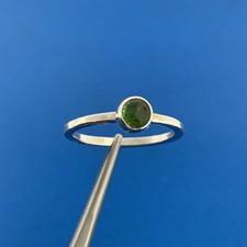 Designer 925 Sterling Silver Peridot Solitaire August Stackable Band Ring