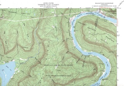 Wauhatchie Quadrangle Tennessee 1970 USGS Topo Map 7.5 Minute Topographic