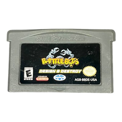 BattleBots Design & Destroy Nintendo Game Boy Advance Authentic Cleaned Works