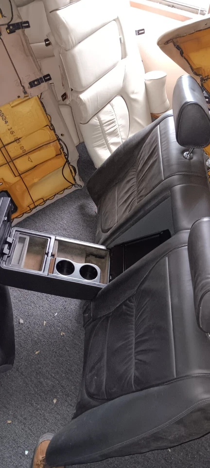 2004-2007 JAGUAR XJ8 XJ8L XJR SUPER V8 VANDEN PLAS REAR SEATS LEATHER COVERS - Image 3 of 3