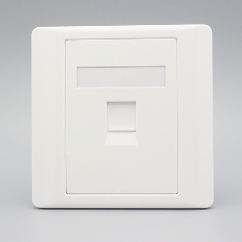 Wandsteckdose Platte Ein Port Netzwerk Ethernet LAN CAT6 Outlet Panel RJ45 AG - Bild 6 von 6