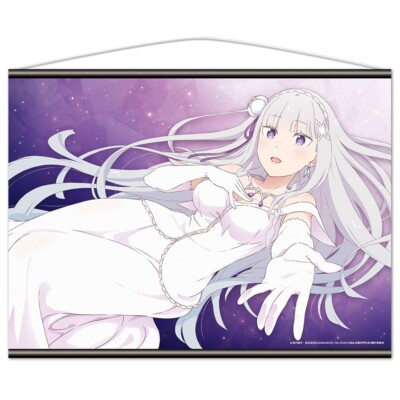 NEW Re:Zero Starting Life in Another World Emilia B2 Tapestry Official Japan