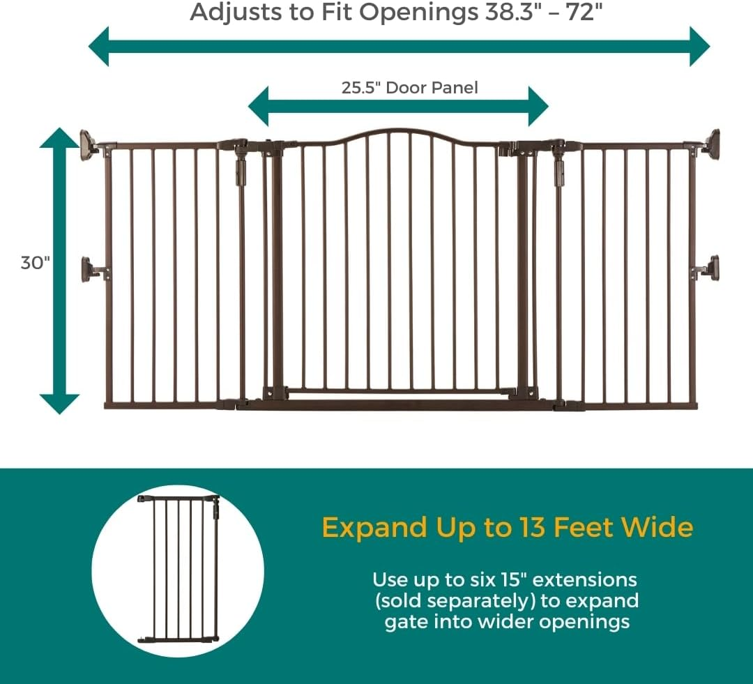 Mypet Extra Wide Windsor Arch Pet Gate 38.3"72" Wide Dog Gate. Hardware Mount, eBay