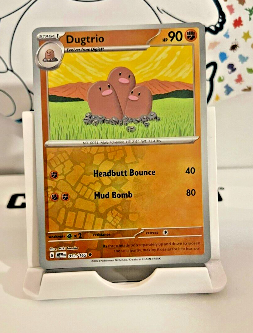 Dugtrio 51/165 Reverse Holo Pokemon Scarlet & Violet 151 NM