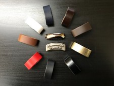 Real Leather and Metal BELT LOOPS, KEEPERS for 40mm Wide Belt *Various Colours*
