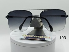 Vintage NOS Oversize Eyeglasses Double Bar Style Blue Gunmetal Grey Gradient