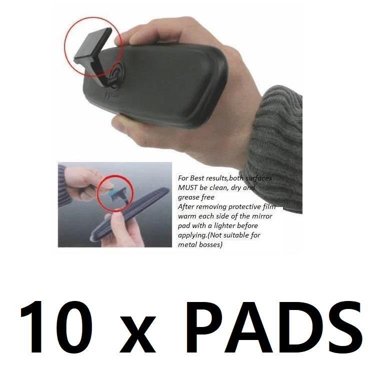 10x Windscreen Strong Sticky Adhesive Pads For Car Rear View Mirror Dash Cam Fix